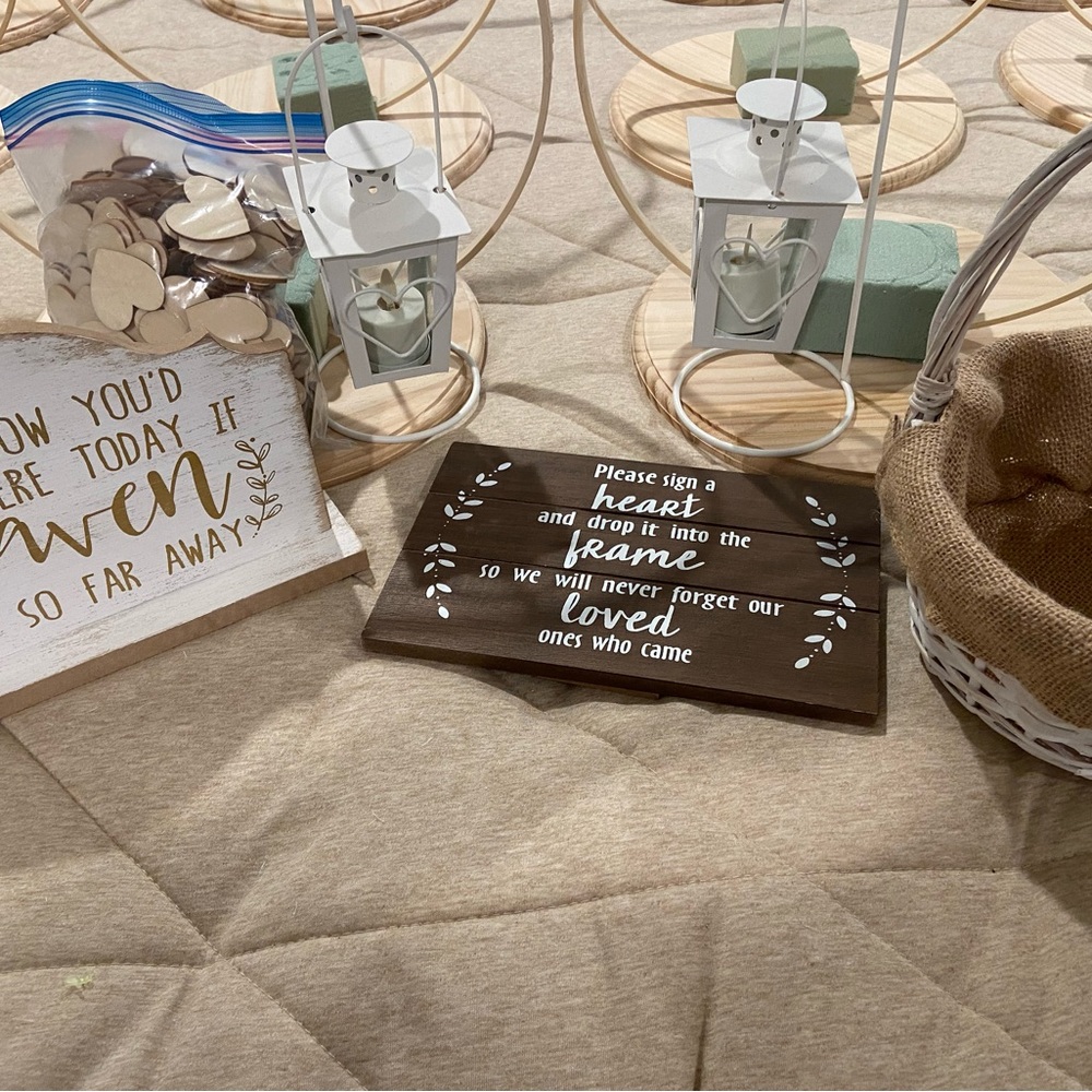 Lot of wedding signs